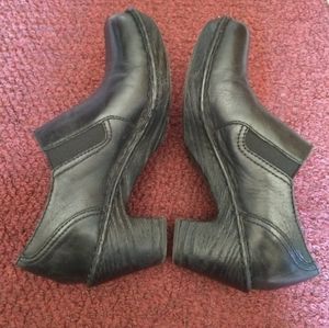 Born Black Leather Booties Size 8